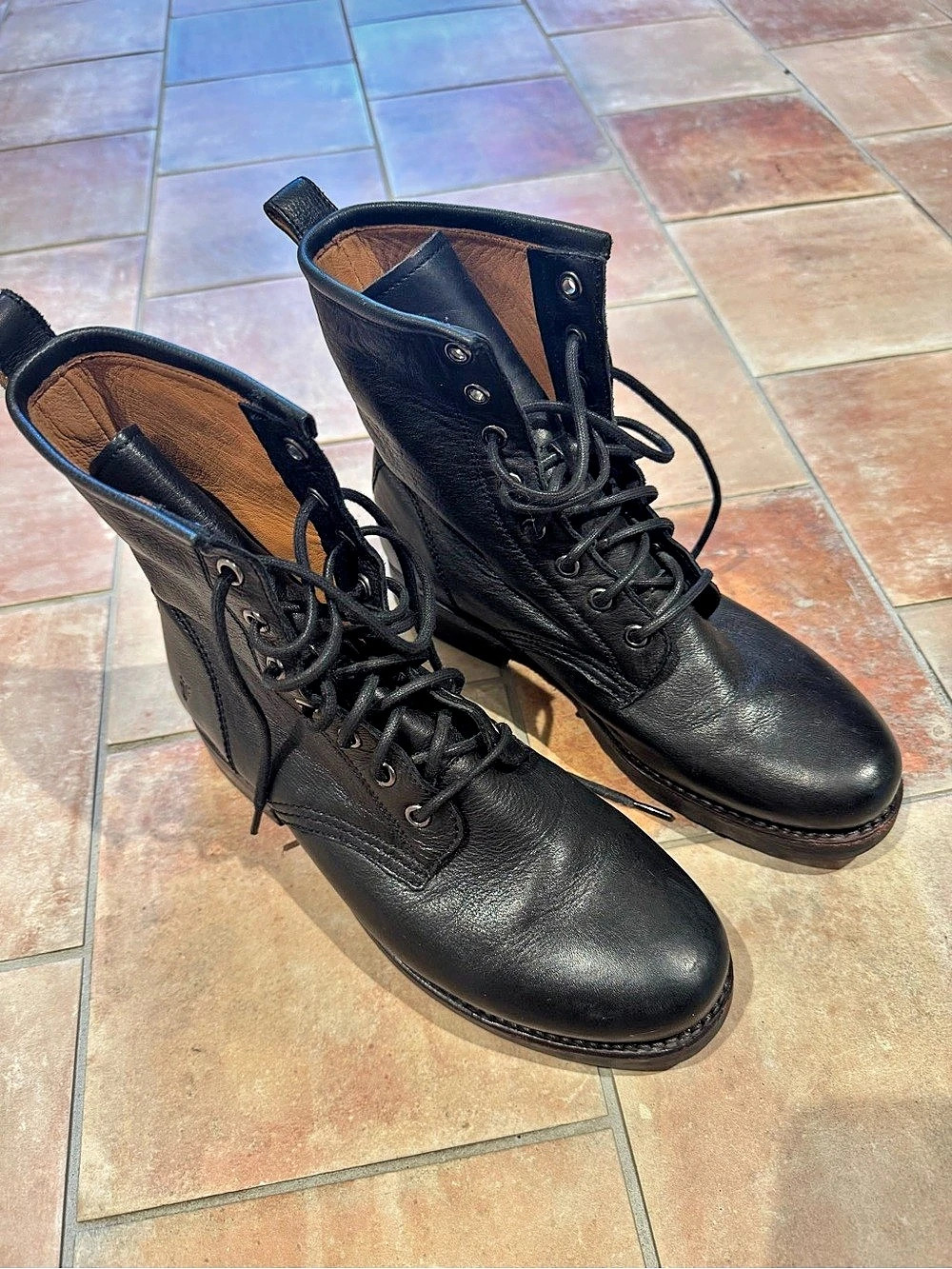 Frye Veronica Combat Boot Black